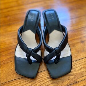 Franco Sarto Black Knotted Sandals